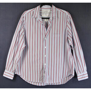 NEW, Frank & Eileen Collar Relaxed Button Up Shirt in Mult  Sz L #T3684